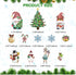 12 Pieces Christmas Refrigerator Magnets, DIY Xmas Tree Fridge Magnets, Fridge Magnetic Decor for Metal Door Decor