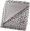 Comfort Spaces Ruched Faux Fur Plush Throw Blanket and Pillow Set with