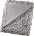 Comfort Spaces Ruched Faux Fur Plush Throw Blanket and Pillow Set with