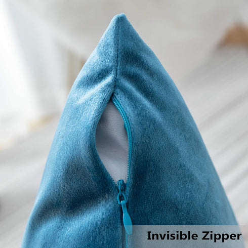 Set 2, 12 20 Inch, (30x50cm), Home Brilliant Velvet Oblong Pillow Covers Decorative Cushion Cases for Chair Nursing