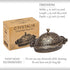 Crystalia Traditional Candy Bowl with Lid, Decorative Ellipse Turkish Delight Container, Ottoman Design Serving Dish