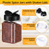 30 Pack Powders(Triangle,12.2 oz) Mimorou Plastic Spice Jars with Shaker Lids Clear Seasoning Containers Spice Bottles