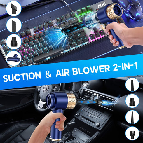JONYJ Handheld Car Vacuum Cleaner, 16000PA Portable Cordless Vacuum, 2 in 1 Air Duster and Vacuum with LED Light,