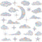 26 Pieces Cloud and Star Window Clings, Anti-Collision Decals to Save Birds from Window Collisions, Rainbow Stickers