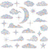 26 Pieces Cloud and Star Window Clings, Anti-Collision Decals to Save Birds from Window Collisions, Rainbow Stickers