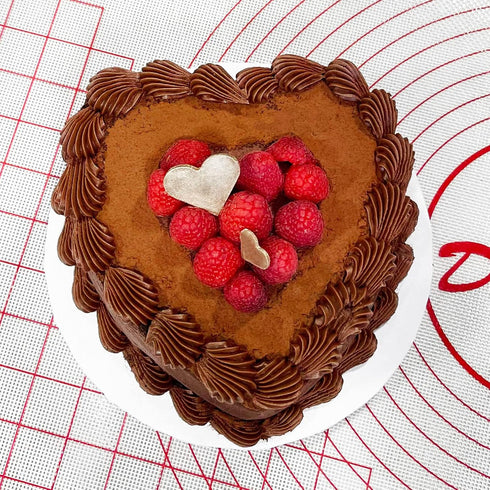 Fat Daddio's PHT-L83 Anodized Aluminum Heart Cake Pan - 8 x 3 Inch, Removable Bottom