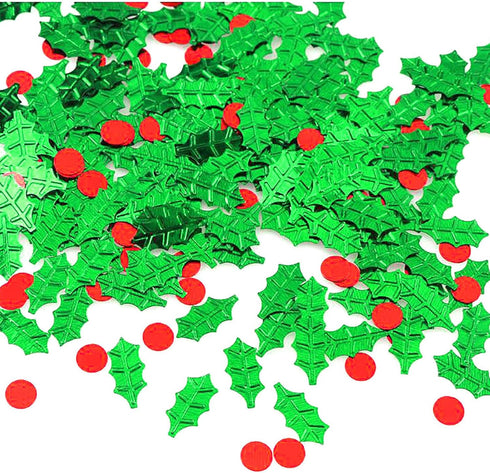 Werich Holly Berries Confetti | Glitter Confetti Sprinkles for Xmas party Table Scatters