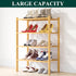4 Closet, Smiry Shoe Rack, Tier Small Bamboo Shoe Organizer, Stackable Free Standing Wooden Shoe Storage Shelf