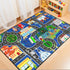 4.5x6 Road Rug for Kids - Car Rug Play Mat for Boys Room, Blue Road Carpet Playmat Fun Race Track Car Carpet for Kids