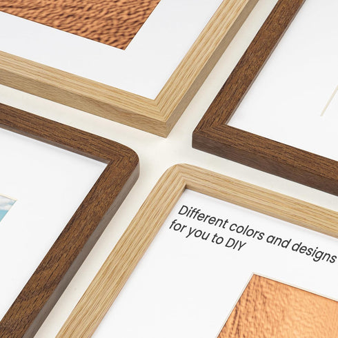 Dreamland 11x14 8x10, 11 14 Picture Frame with Mat for USA-Sourced Natural Oak Wood Photo Frames with Resistant
