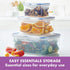 LocknLock Easy Essentials Food Storage Containers, 6-Piece, Clear, BPA Free, Airtight Lids