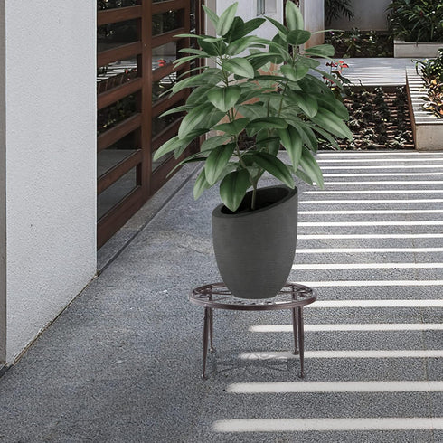 DEELF OUTLET 3 Pack 9 inches Metal Plant Stands with Saucer for Indoor and Outdoor Plants Heavy Duty Potted Heavy Duty