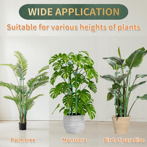 Stroller Stakes,3Pcs 17.9In 42.3In Telescoping Plant to Adjustable Monstera Plant Support Orchid Sticks with Clips
