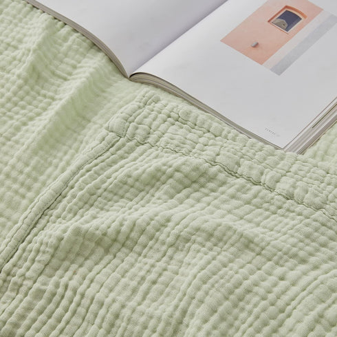 EMME 100% 50"x70") Cotton Throw Blanket Muslin Soft Blanket for Couch Breathable Gauze All Season Soft and Lightweight