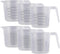 U.S. Kitchen Supply Plastic Measuring Cups with Handles - 8 oz Liquid Measuring Cup Set of 6, Clear Microwave Safe
