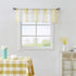 Central Park Yellow and White Kitchen Window Curtain Valance, Stripe Sheer Boucle Linen, 54" W x 15" L