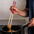 Long Japanese Cooking Chopsticks, Bamboo Wood Saibashi 13in - Made in Japan, Red (13x0.31)