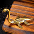 1PC CHOVY Solid Brass Loch Ness Monster Figurine - Enigmatic Home Decor, Perfect Collectible Art Piece for Desk