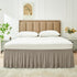 Biscaynebay Wrap Around Bed Skirts for Full & Full XL Beds, 15" Drop, Taupe