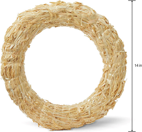 FloraCraft Straw Wreath Form, 14 Inch, Natural