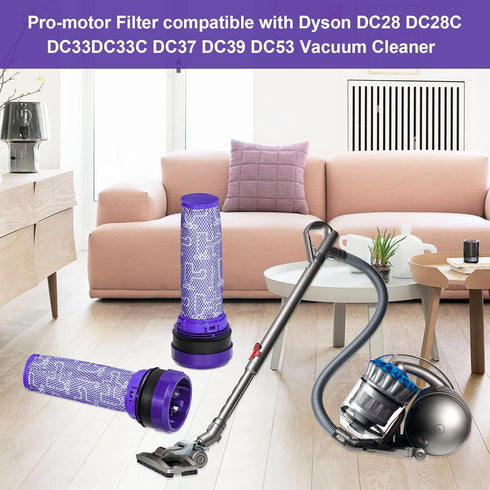 HIFROM Replacement Pre Motor Stick Filter, Compatible with Dyson DC28 DC37 DC39 DC53 Vacuum Cleaner, 2pcs