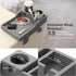 Couch Cup Holder, 4-in-1 Side Couch Arm Tray with Phone Holder, Sofa Clip on Side Table for Home Drinks and Snacks