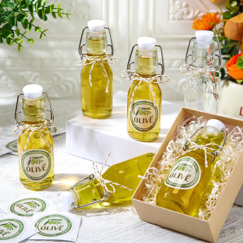 20 Pack Favors(5.07 oz,Clear) Queekay Mini Swing Top Glass Bottles for Vanilla Extract Homemade Olive Oil Bottles