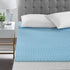 Sleep Philosophy Gel Infused Memory Foam Mattress Topper - Luxurious Queen Size, 1.5" Thick, Enhanced Bed Support, Blue