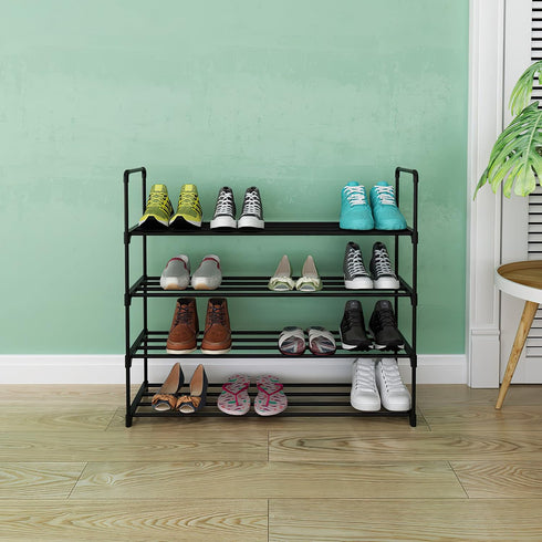 4-Tier Organizer,16-24 Closet,Shoe Shoe Rack Pairs Metal Shoe Rack for Stand,Shoe Shelf,Show Rack,Shoe Storage Cabinet