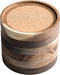 Acacia Wood Coasters for Drinks, 4.13 Inch, Set of 6, Absorbent and