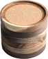 Acacia Wood Coasters for Drinks, 4.13 Inch, Set of 6, Absorbent and