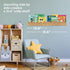 Set 2 15.8" Nursery Book Shelves of - Artisanal Natural Rattan Scalloped Book Shelf for Kids Rooms W, Cute Wicker