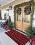 LEEVAN Buffalo Plaid Front Door Mat 24"x 51", Cotton Checkered, Washable, Outdoor Doormat for Kitchen, Bathroom