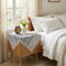 Small Square Tablecloth 24 x 24 Inch, Cotton Linen Boho Gray Nightstand