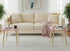 FORAOFUR Small Accent Table, Modern Mini Coffee Table with Natural Wood Legs, Quick Assembly End Furniture for Bedroom