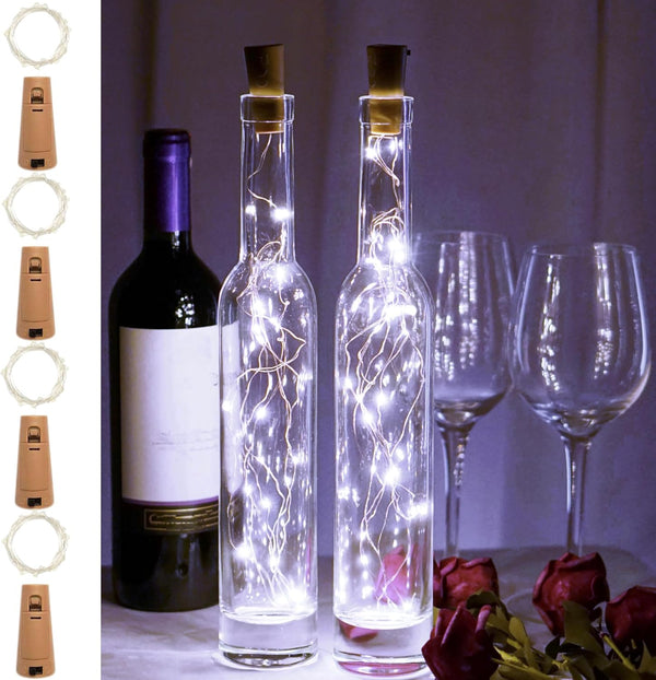 Wine Bottle Lights 20 LEDs Cork Lights Waterproof Battery (Included) Operated Fairy