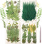 120Pcs Dried Pressed Leaves Flowers - Natural Dry Leaves Bulk Mixed Colorful Herbs Kit for Crafts