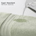 Set 8-100% Set 600 2 2 4 REDKISS Green Towel of Cotton Luxury Bath Towels for Bathroom, GSM Highly Absorbent Bathroom
