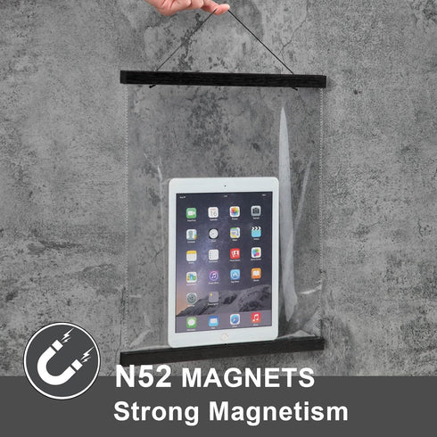 WITCOLOR Magnetic Poster Hanger Frame, 8x10 8x12 8x20 Black Wooden Magnet Hanging Kit for Walls