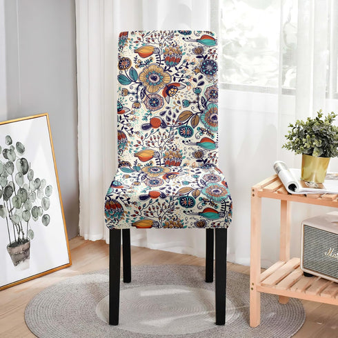 Set 4, Chair Covers for Dining Chair of Stretchy Soft Parson Chair Covers Removable Washable Kitchen Dining Room Chair