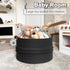 CherryNow Extra Large Black Laundry Basket - Rope Storage for Bathroom, Bedroom, Living Room, 22 x 14 inches