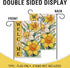 Welcome Spring Summer Floral Flower Garden Flag, Yellow Daffodil Eucalyptus Leaves Yard Decor 12 x 18