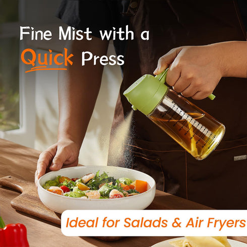 16oz/470ml 2 1 TrendPlain Glass Olive Oil Sprayer for Cooking in Olive Oil Dispenser Bottle for Kitchen Gadgets and Air