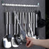 Berglander 38 Pieces Kitchen Utensils Set, Stainless Steel Cooking Utensils with Holder Rack and Hooks for Hanging,