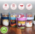 4 Pack 22 oz Set 4 salda Breakfast On the Go Cups, Take and Go Yogurt Cup with Topping Cereal Cup with spoon and fork