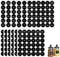 SAVITA 432pcs 3.5cm Waterproof Spice Labels Stickers, Round Preprinted for Spice Jar Organization (Black)