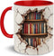 Bookshelf Mug - Gift For Book Lovers - Gift For Librarians -