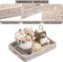 Hipiwe Rattan Serving Tray with Handles Handwoven Basket Tray for Storage Breakfast Dessert Fruit Decorative Tray
