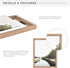 MCS Floating Frame with Canvas, Art Frames for Canvas Paintings with Adhesive Fasteners, Walnut Woodgrain, 8 x 10 Inch