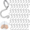 Sosation 45 Pcs Clothes Hanger Connector Hooks, Metal Hanger Extender Clips for Velvet Plastic Wooden Closet